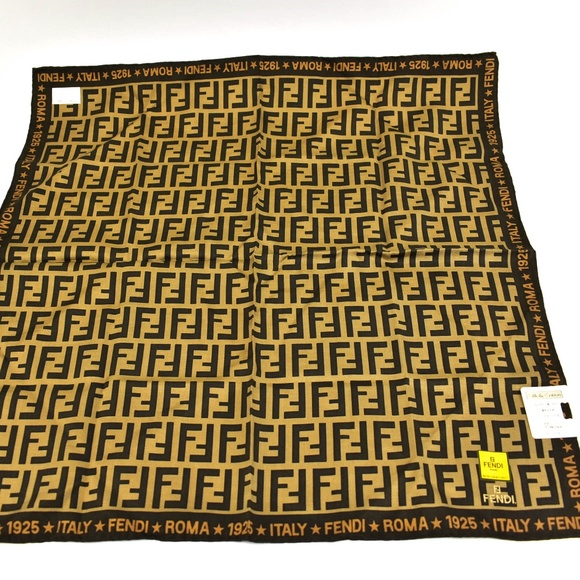 fendi monogram silk scarf
